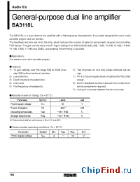 Datasheet BA3118L manufacturer Rohm